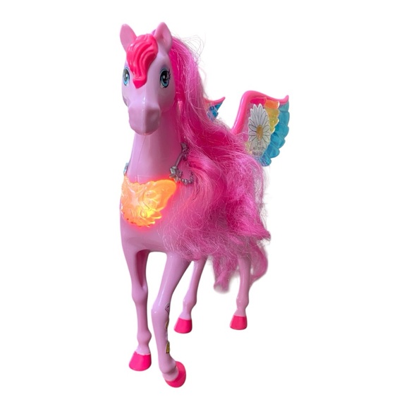 Barbie Doll Toy, Pegasus Pink Winged Horse Toy Inspired A Touch of Magic TV Show - Picture 7 of 11